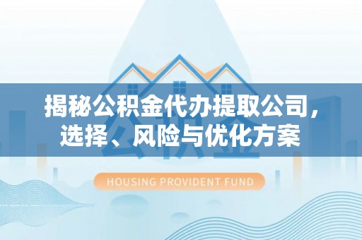 普洱揭秘公积金代办提取公司，选择、风险与优化方案