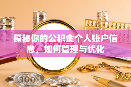 普洱探秘你的公积金个人账户信息，如何管理与优化