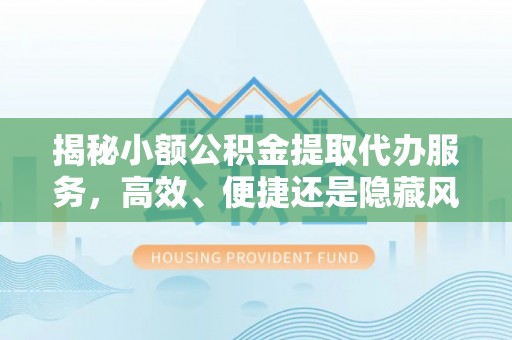 普洱揭秘小额公积金提取代办服务，高效、便捷还是隐藏风险？