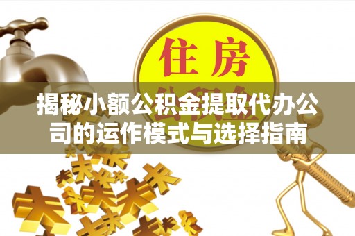 普洱揭秘小额公积金提取代办公司的运作模式与选择指南