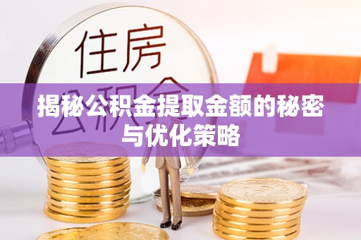 普洱揭秘公积金提取金额的秘密与优化策略