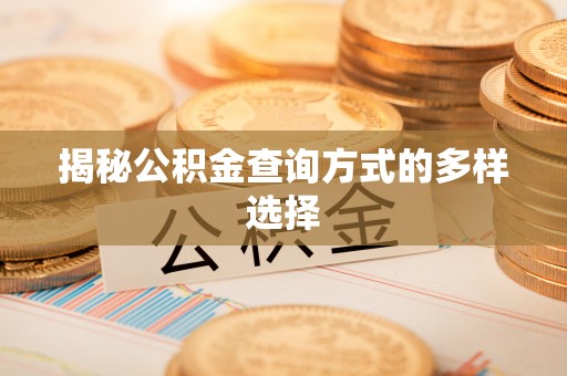 普洱揭秘公积金查询方式的多样选择