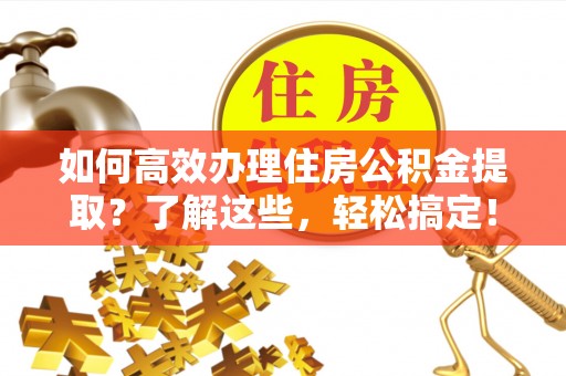 普洱如何高效办理住房公积金提取？了解这些，轻松搞定！